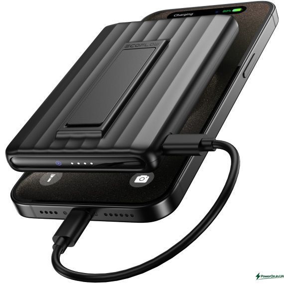 Зовнішній акумулятор (павербанк) EcoFlow RAPID Mag 10000mAh Black (EF-RAPIDQI1-10K-B-EU) EF-RAPIDQI1-10K-B-EU фото