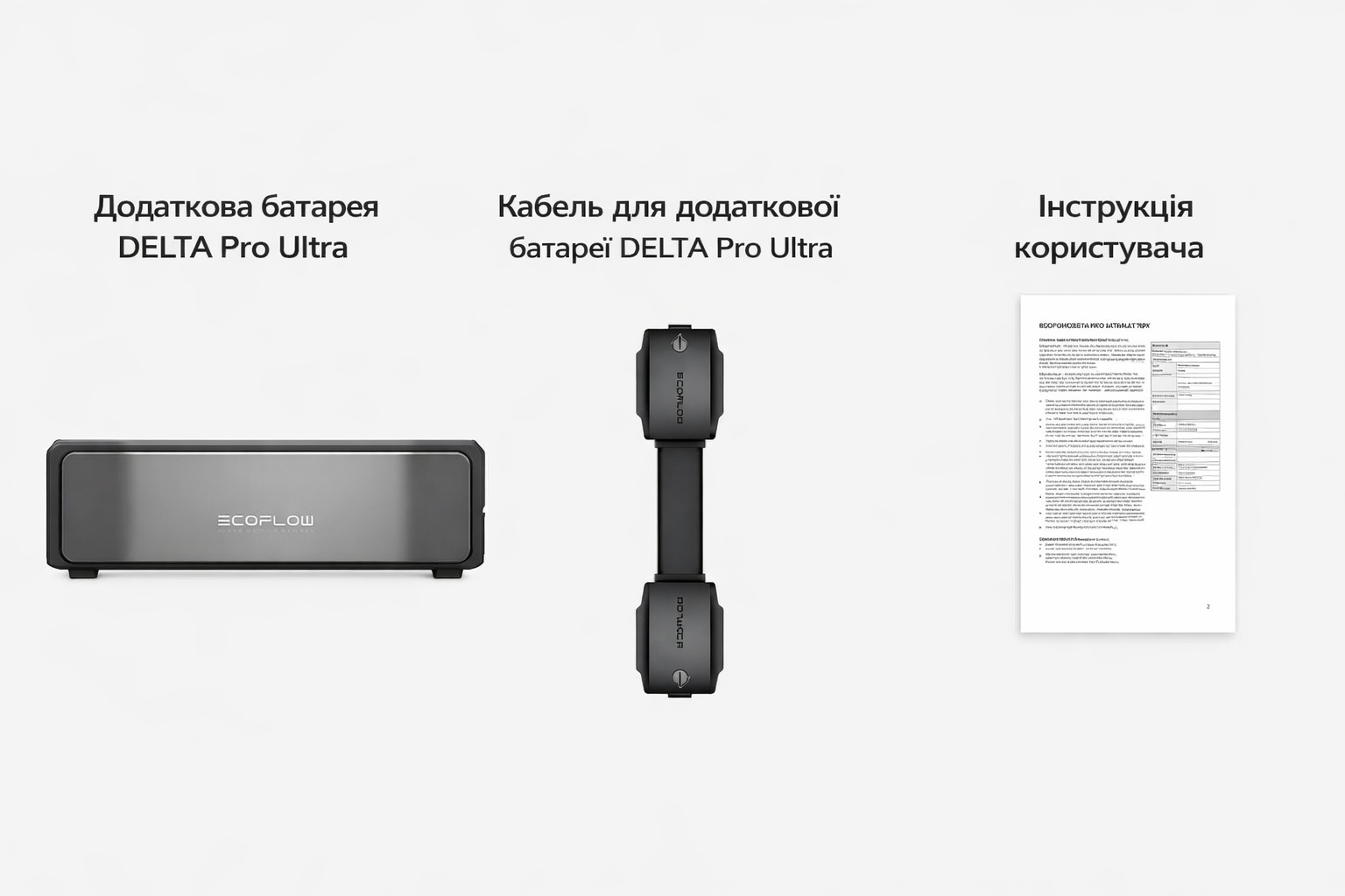 Комплектація EcoFlow DELTA Pro Ultra Battery